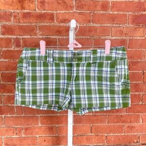 Y2K plaid micro shorts